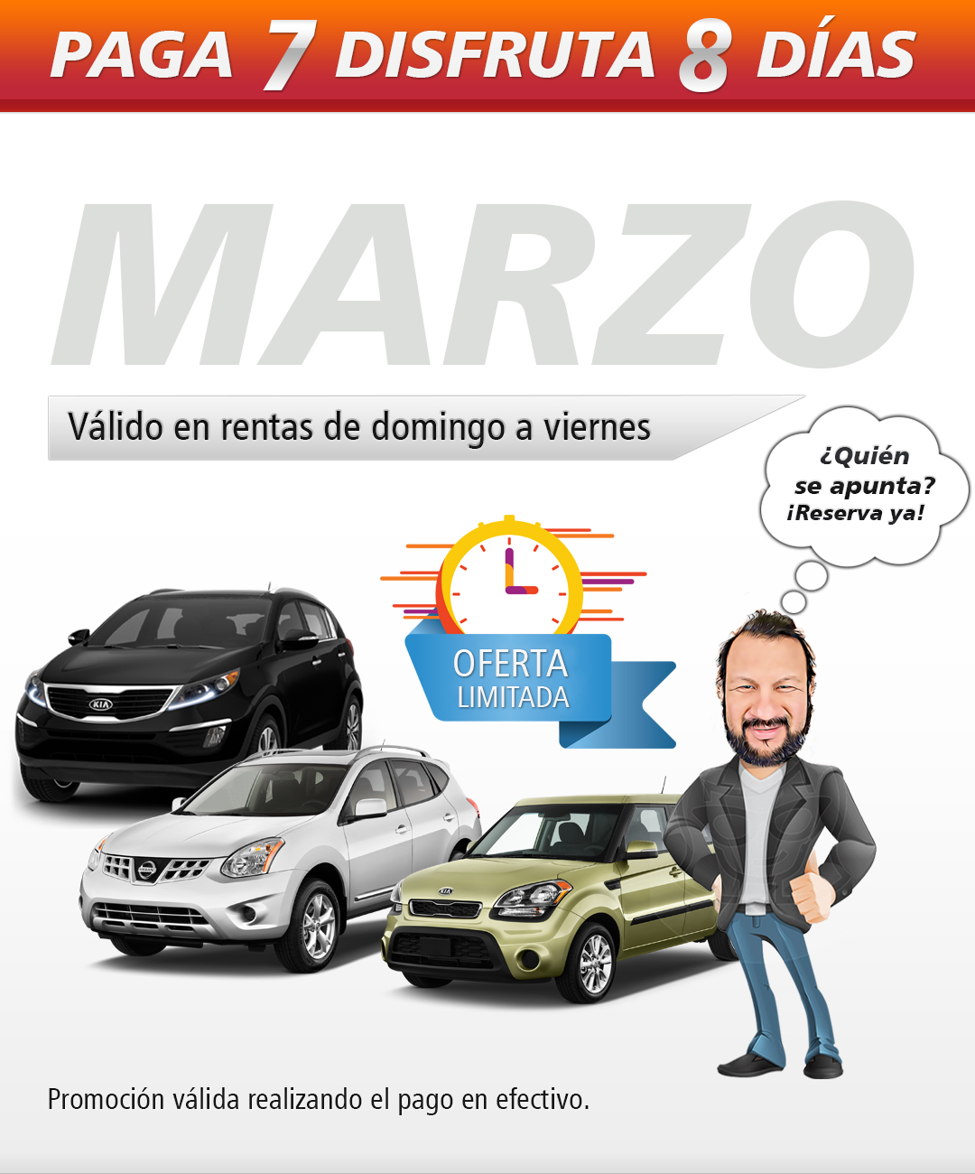 Promociones del mes El Sr. de los Carritos Rent a Car